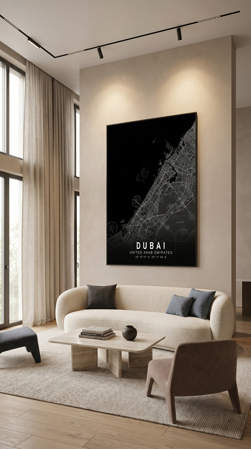 Dubai Map Portrait